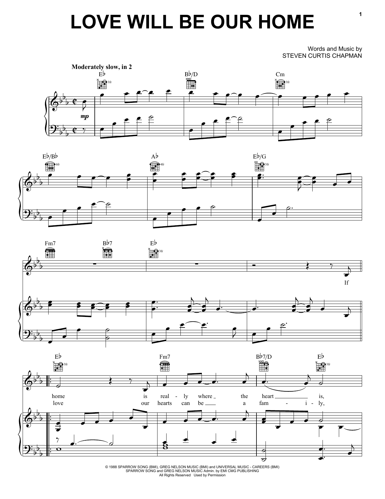 Download Sandi Patty Love Will Be Our Home Sheet Music