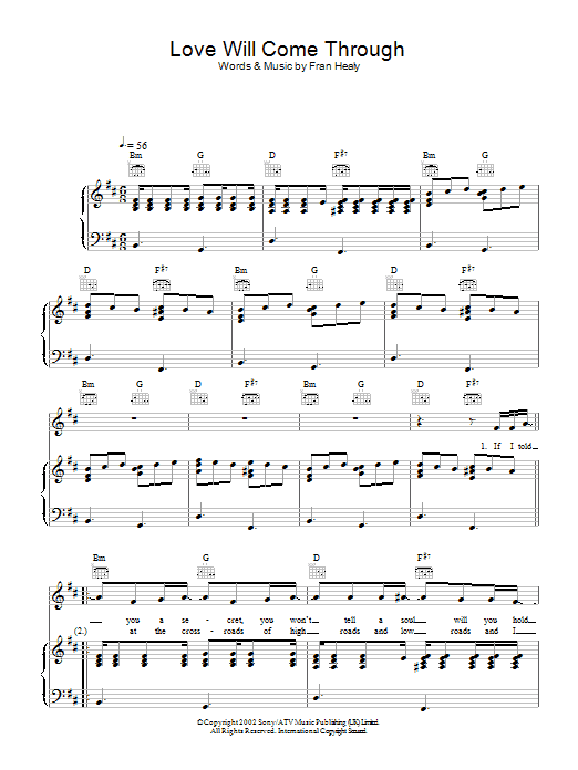 Download Travis Love Will Come Through Sheet Music
