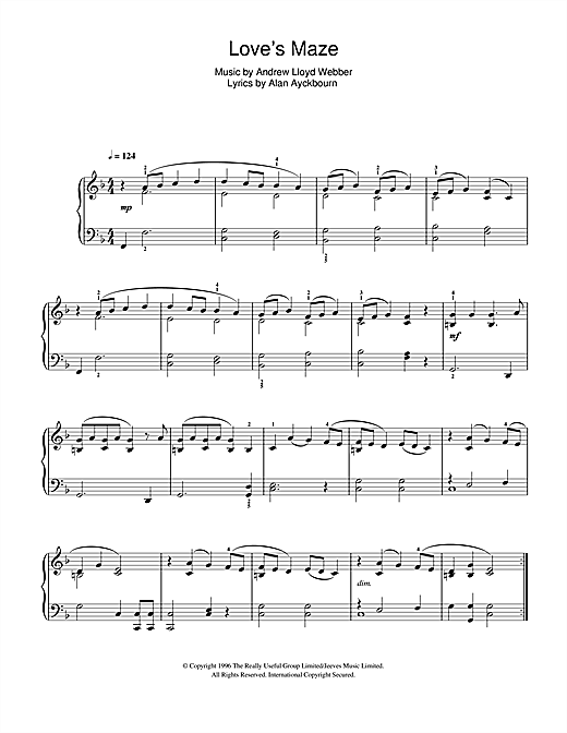 Download Andrew Lloyd Webber Love's Maze (from By Jeeves) Sheet Music