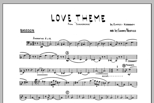 Download Sammy Nestico Love Theme From Scheherazade - Bassoon Sheet Music