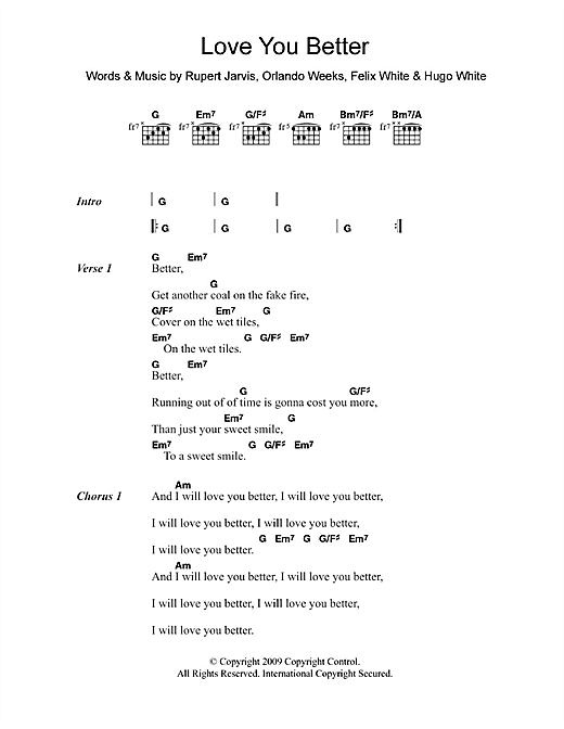Download The Maccabees Love You Better Sheet Music