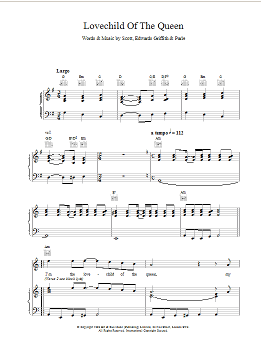 Download Space Lovechild Of The Queen Sheet Music