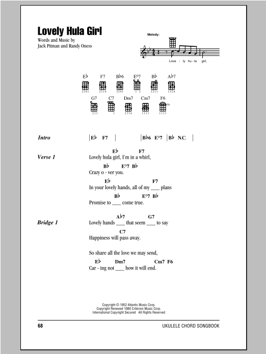 Download Randy Oness Lovely Hula Girl Sheet Music