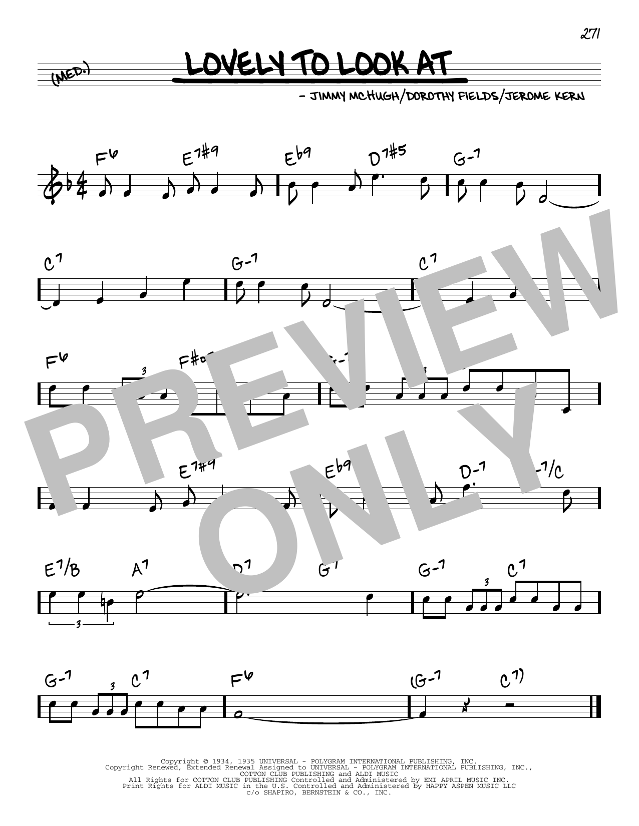Download Jerome Kern Lovely To Look At Sheet Music