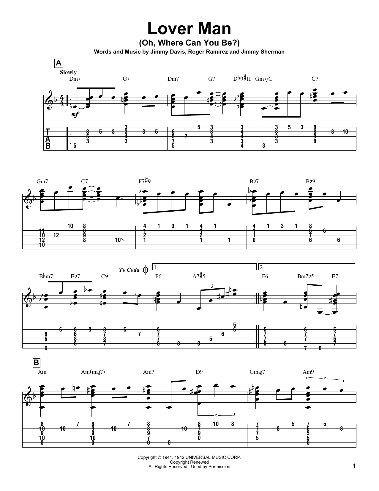 Download Billie Holiday Lover Man (Oh, Where Can You Be?) Sheet Music