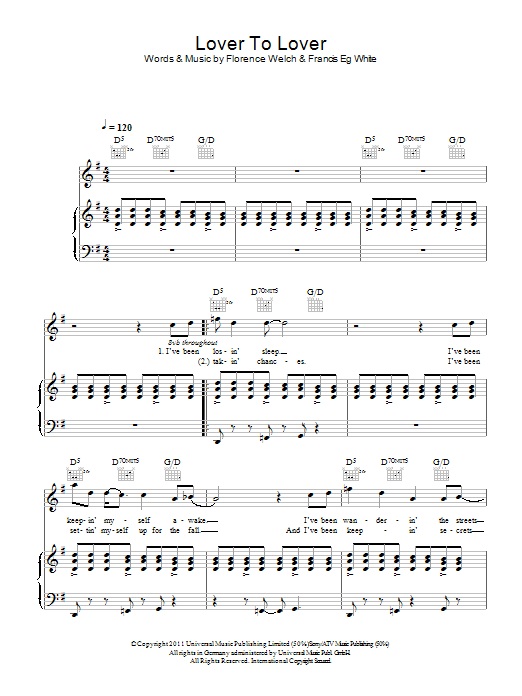 Download Florence And The Machine Lover To Lover Sheet Music