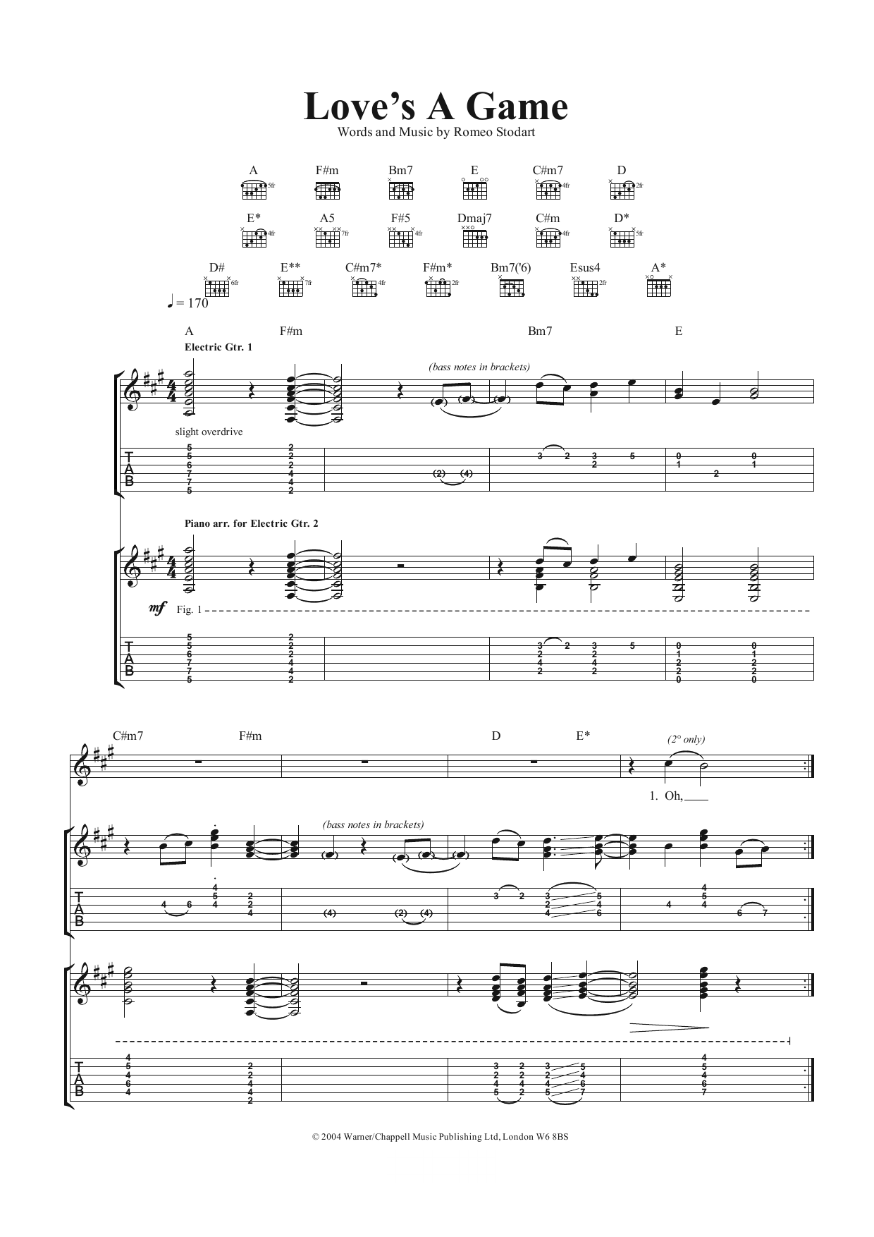 Download The Magic Numbers Love's A Game Sheet Music