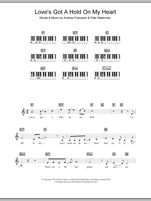 Download Steps Love's Got A Hold On My Heart Sheet Music