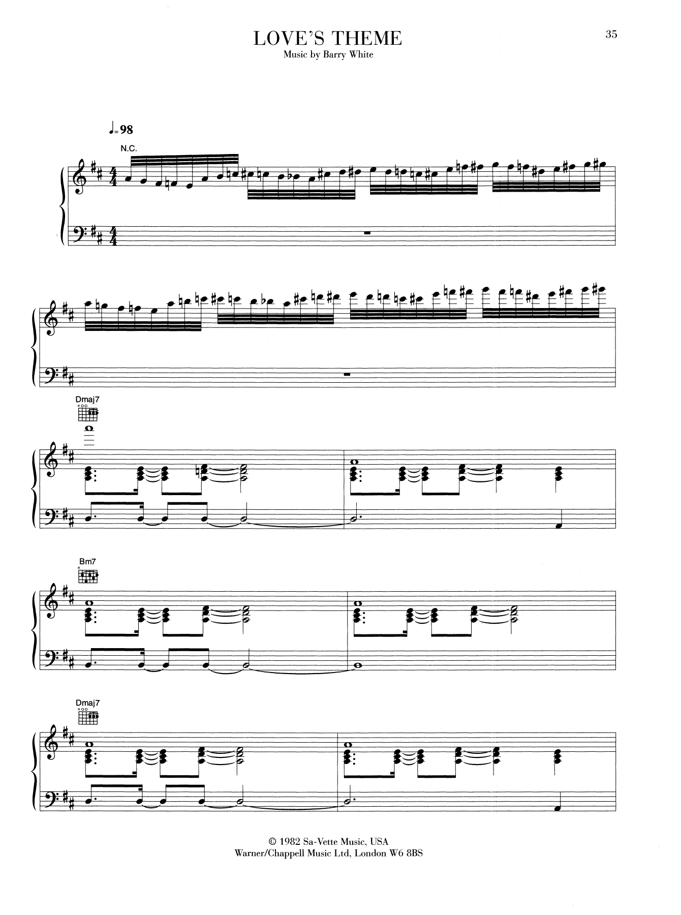 Download Barry White Love's Theme Sheet Music