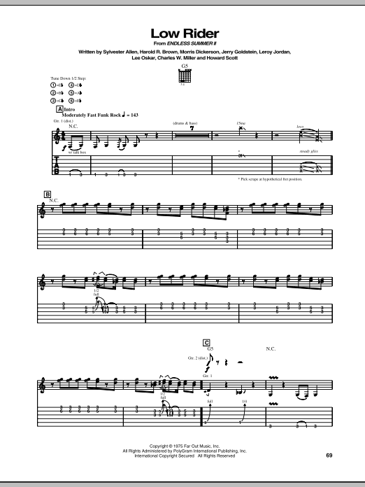 Download Gary Hoey Low Rider Sheet Music