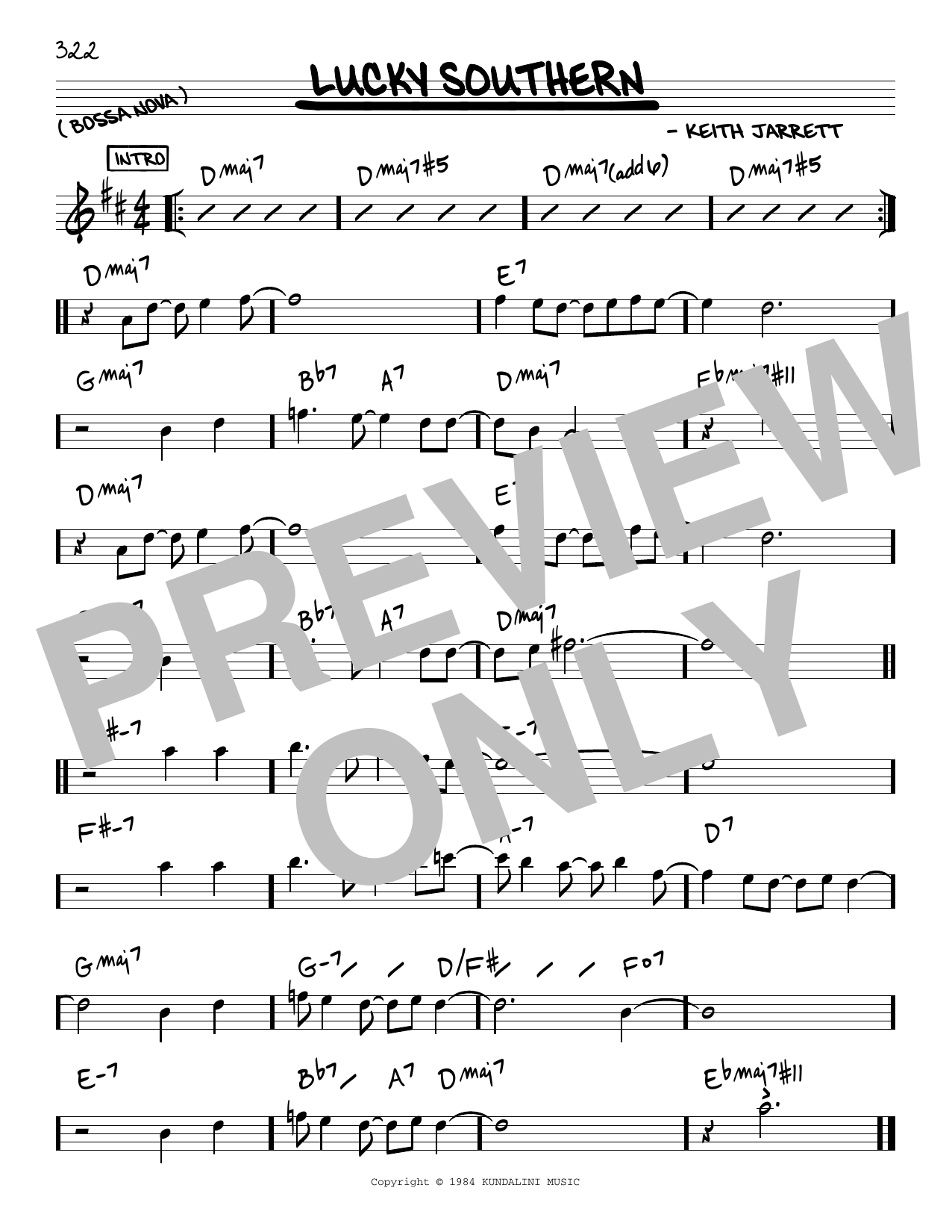 Download Keith Jarrett Lucky Southern Sheet Music