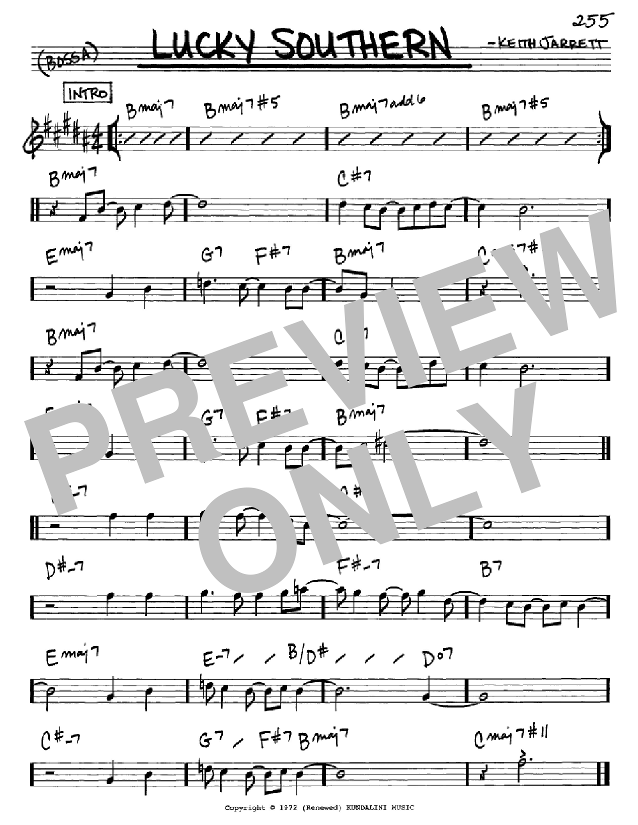 Download Keith Jarrett Lucky Southern Sheet Music
