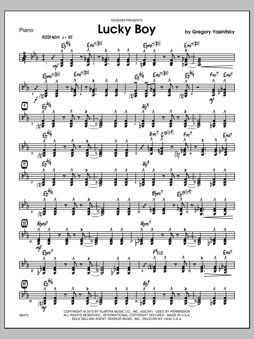 Download Yasinitsky Lucky Boy - Piano Sheet Music