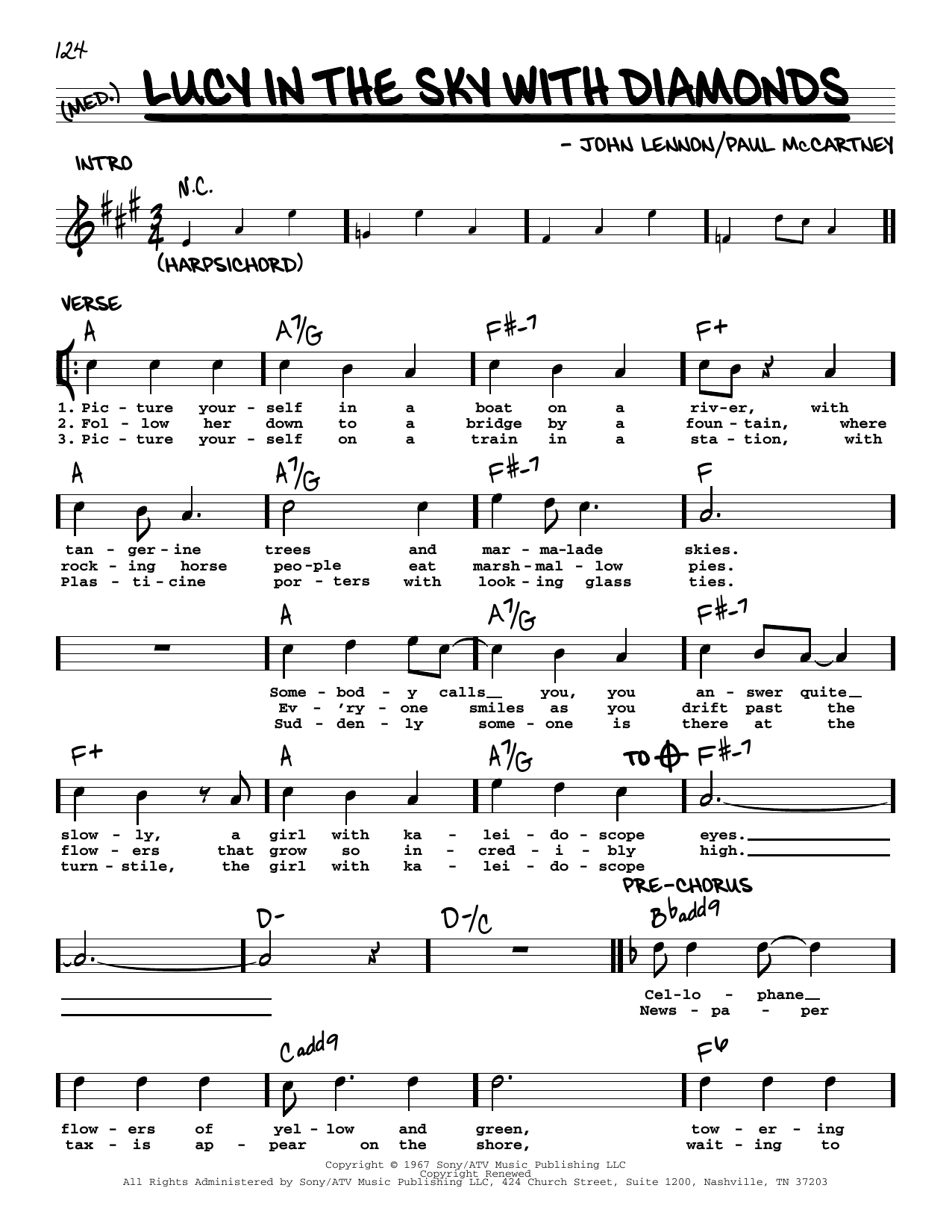 Download The Beatles Lucy In The Sky With Diamonds [Jazz ver Sheet Music