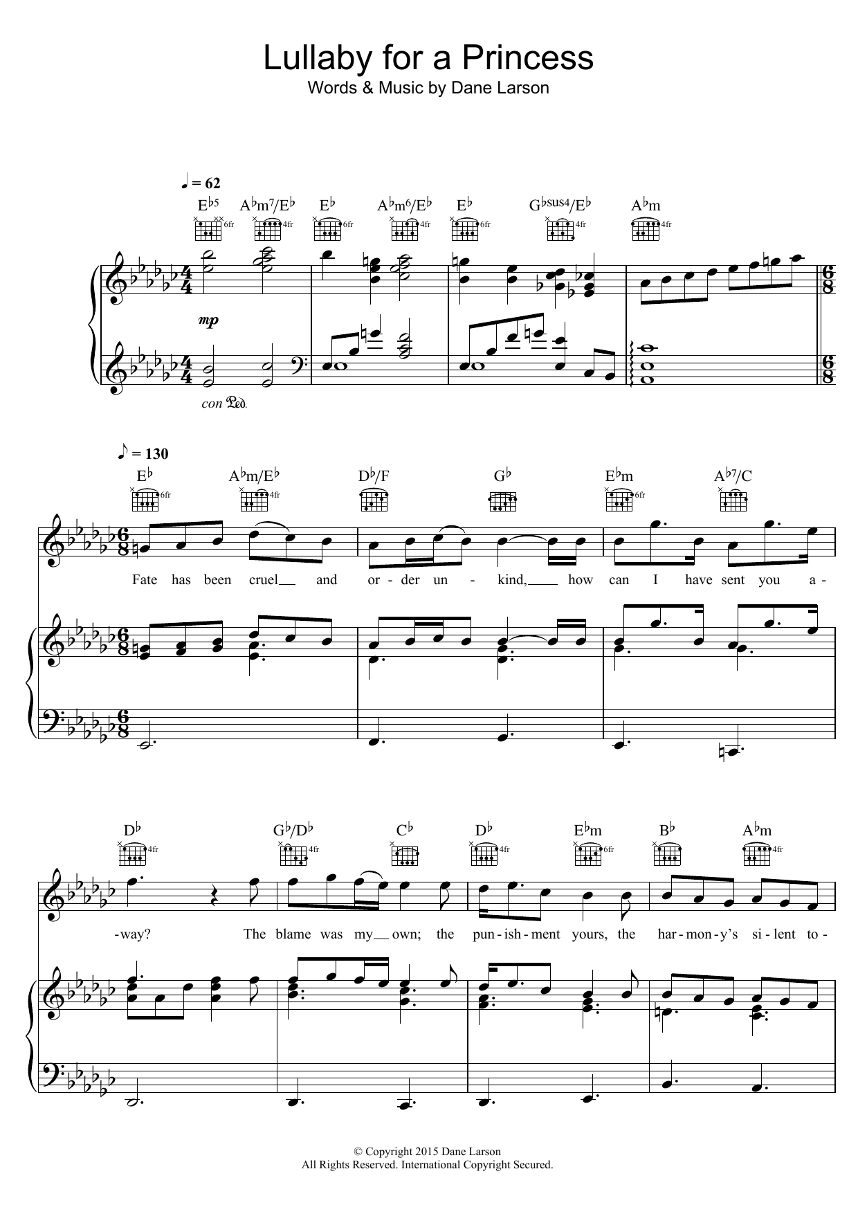 Download Ponyphonic Lullaby For A Princess Sheet Music