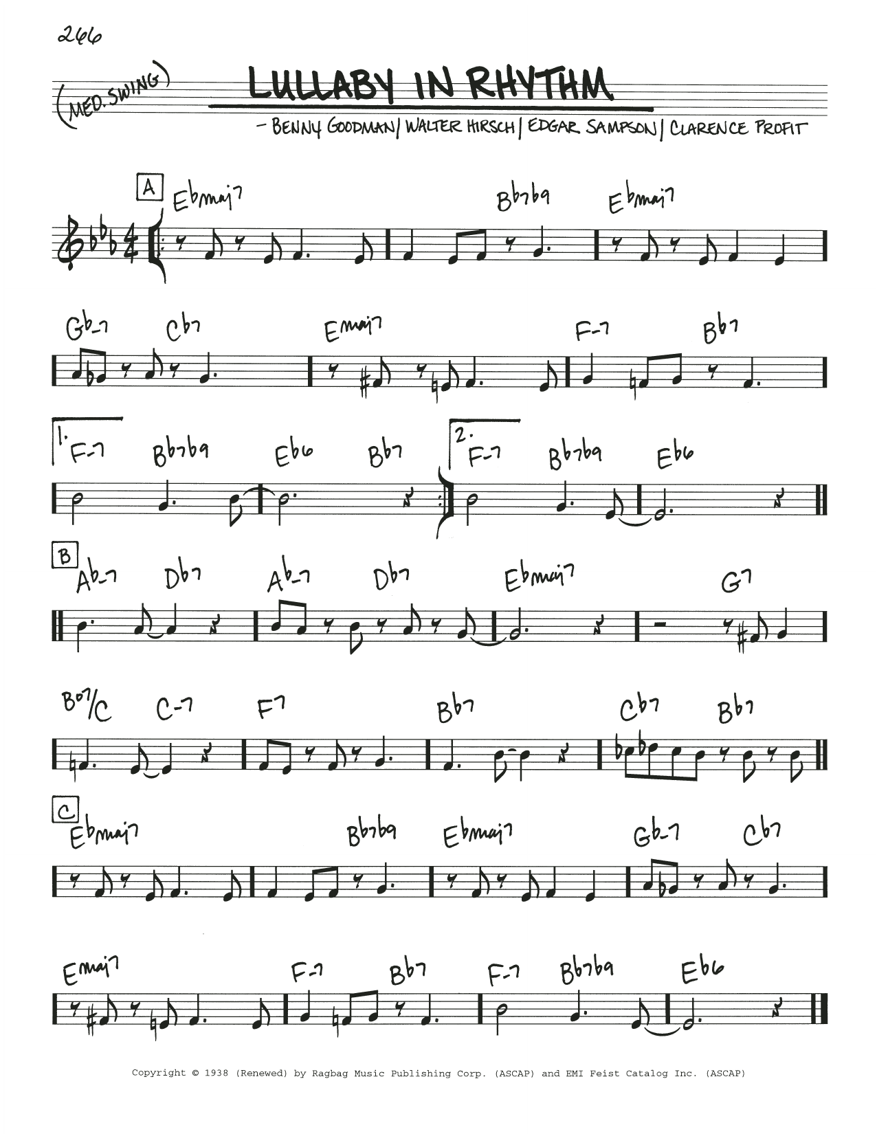 Download Benny Goodman Lullaby In Rhythm Sheet Music