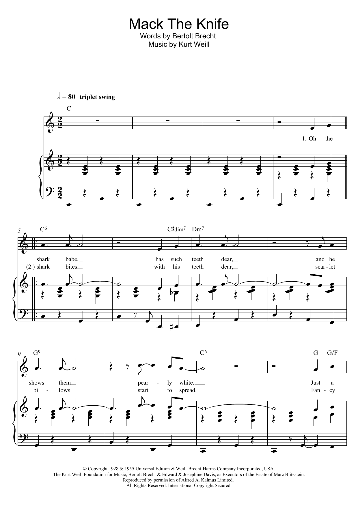 Download Robbie Williams Mack The Knife Sheet Music