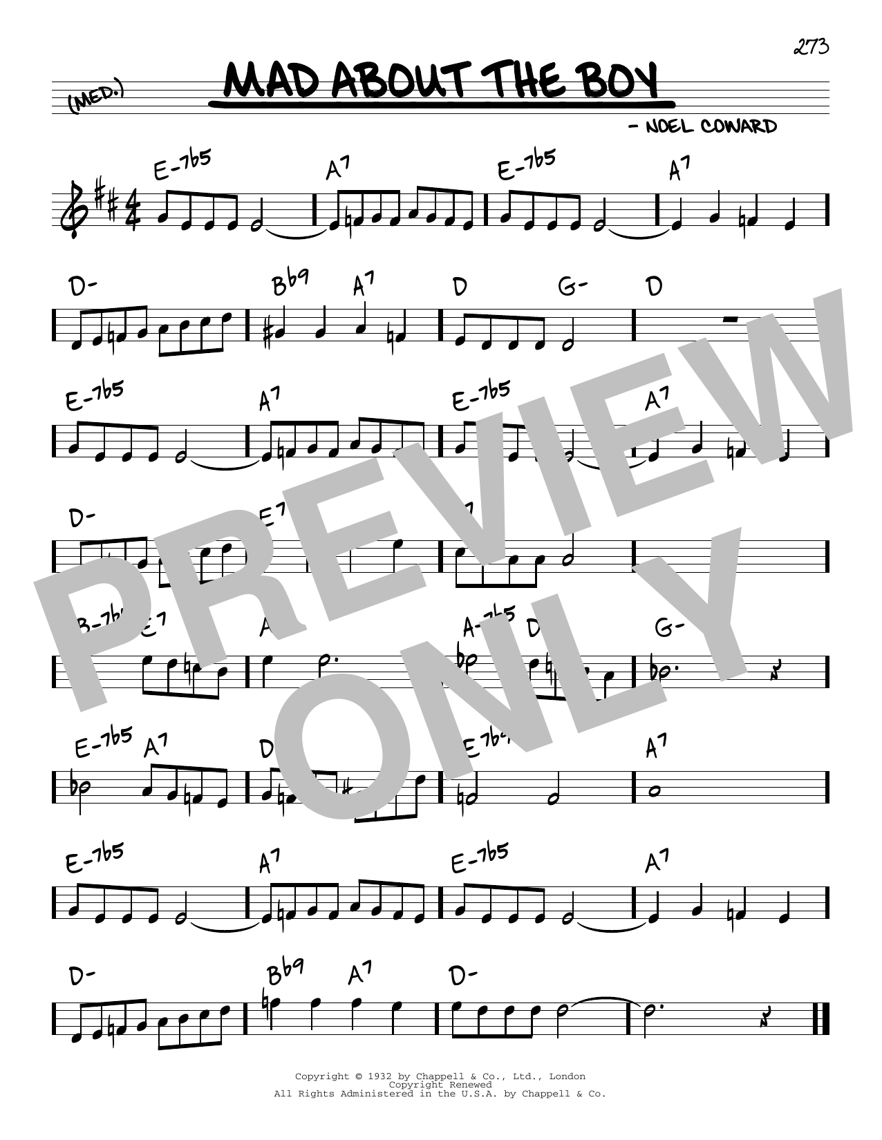 Download Noel Coward Mad About The Boy (from Words And Music Sheet Music