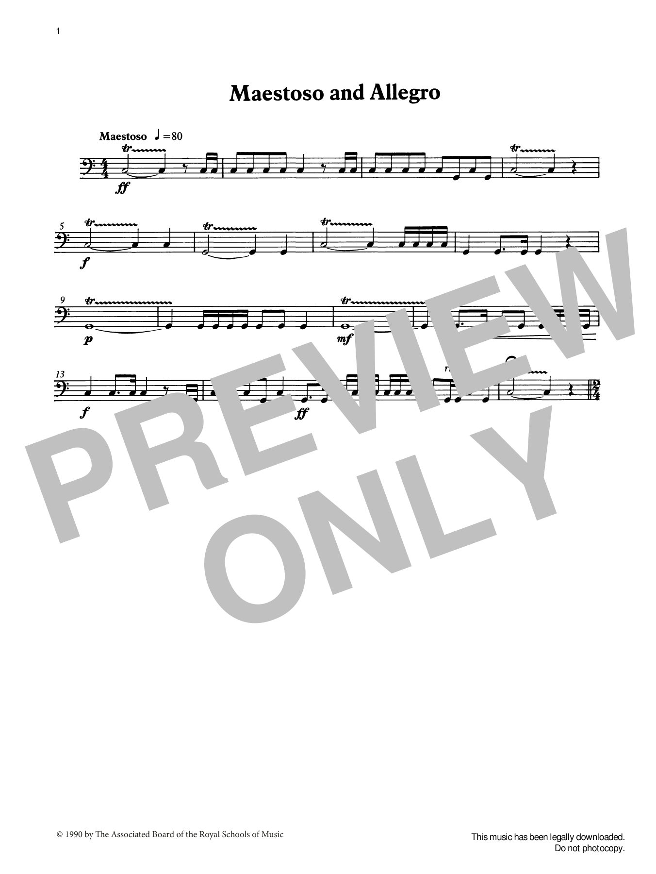 Download Ian Wright Maestoso and Allegro from Graded Music Sheet Music