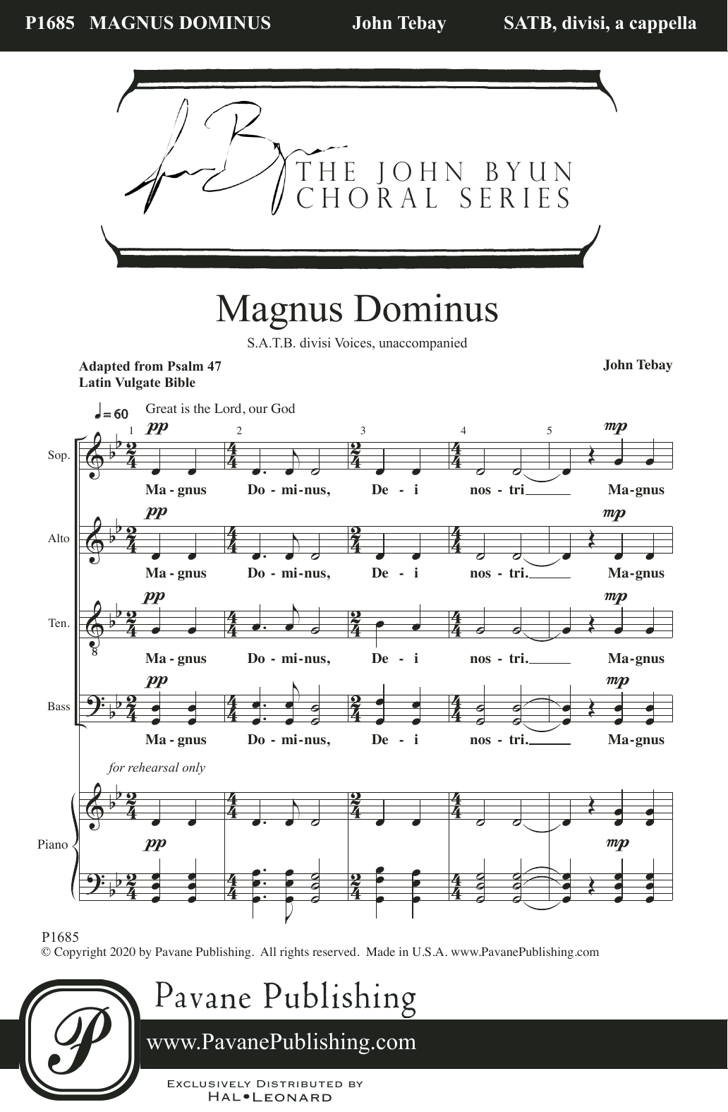 Download John Tebay Magnus Dominus Sheet Music
