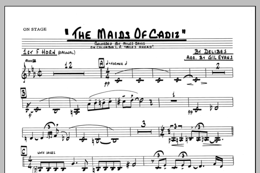 Download Evans Maids Of Cadiz - 1st F Horn Sheet Music