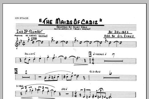 Download Evans Maids Of Cadiz - 2nd Bb Trumpet Sheet Music