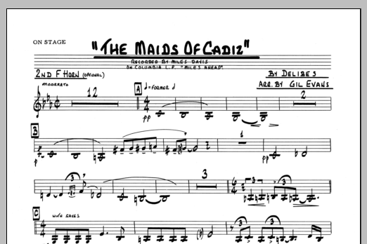 Download Evans Maids Of Cadiz - 2nd F Horn Sheet Music