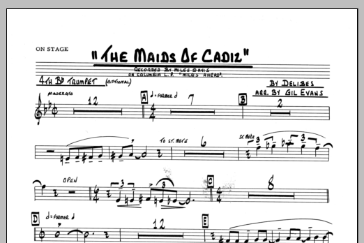 Download Evans Maids Of Cadiz - 4th Bb Trumpet Sheet Music