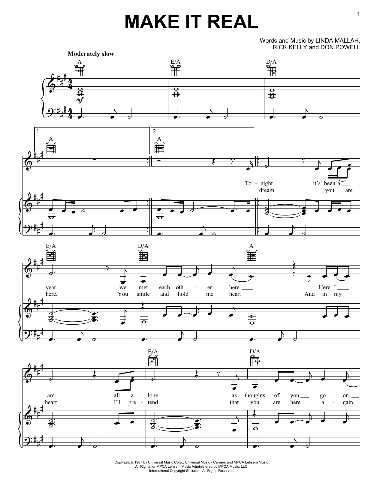 Download The Jets Make It Real Sheet Music