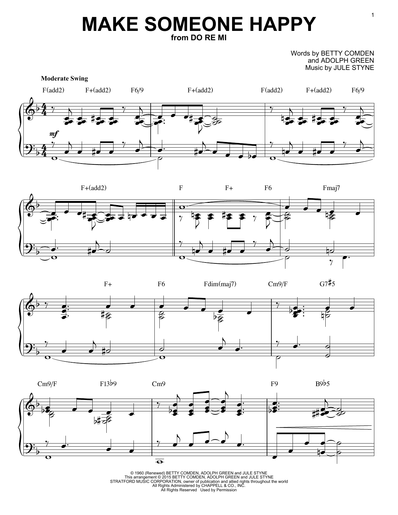 Download Adolph Green Make Someone Happy [Jazz version] (arr. Sheet Music