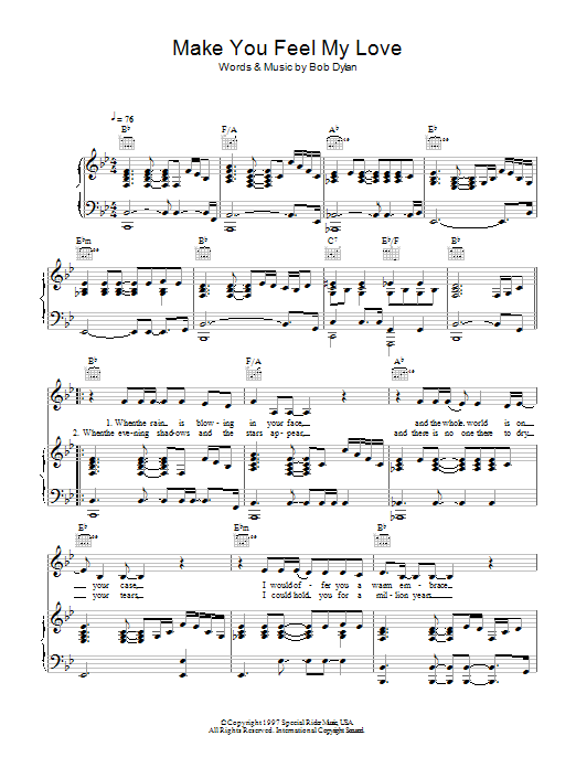 Download Military Wives Make You Feel My Love Sheet Music