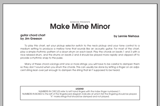 Download Lennie Niehaus Make Mine Minor - Guitar/ Rhythm Sheet Music