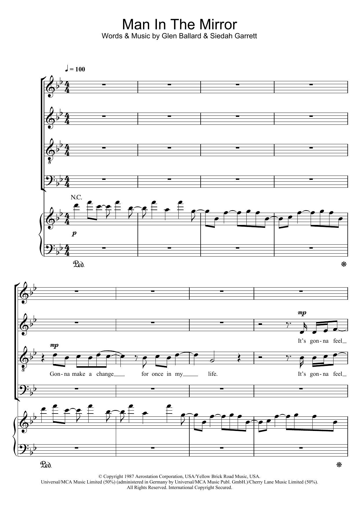 Download Michael Jackson Man In The Mirror (arr. Jonathan Wikele Sheet Music