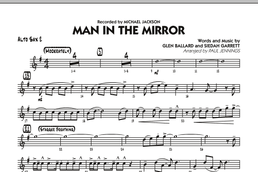 Download Paul Jennings Man In The Mirror - Alto Sax 2 Sheet Music