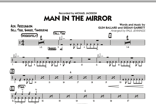 Download Paul Jennings Man In The Mirror - Aux Percussion Sheet Music