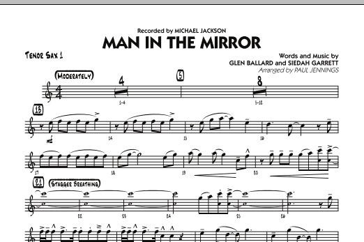 Download Paul Jennings Man In The Mirror - Tenor Sax 1 Sheet Music