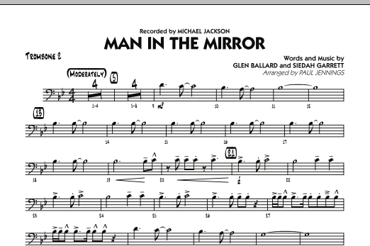 Download Paul Jennings Man In The Mirror - Trombone 2 Sheet Music