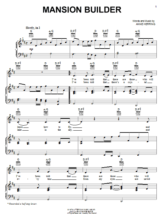 Download 2nd Chapter Of Acts Mansion Builder Sheet Music