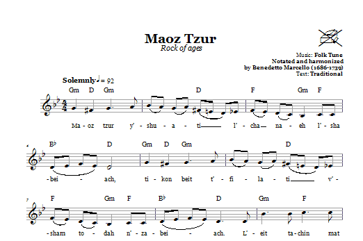 Download Folk Tune Maoz Tzur (Rock Of Ages) Sheet Music