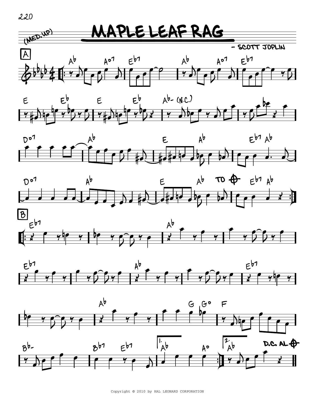 Download Scott Joplin Maple Leaf Rag (arr. Robert Rawlins) Sheet Music