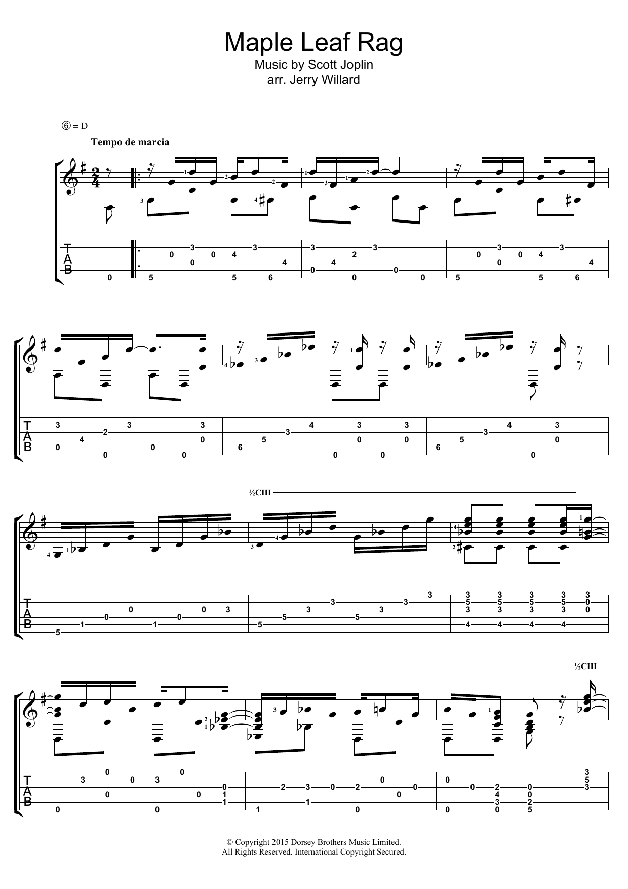 Download Scott Joplin Maple Leaf Rag Sheet Music