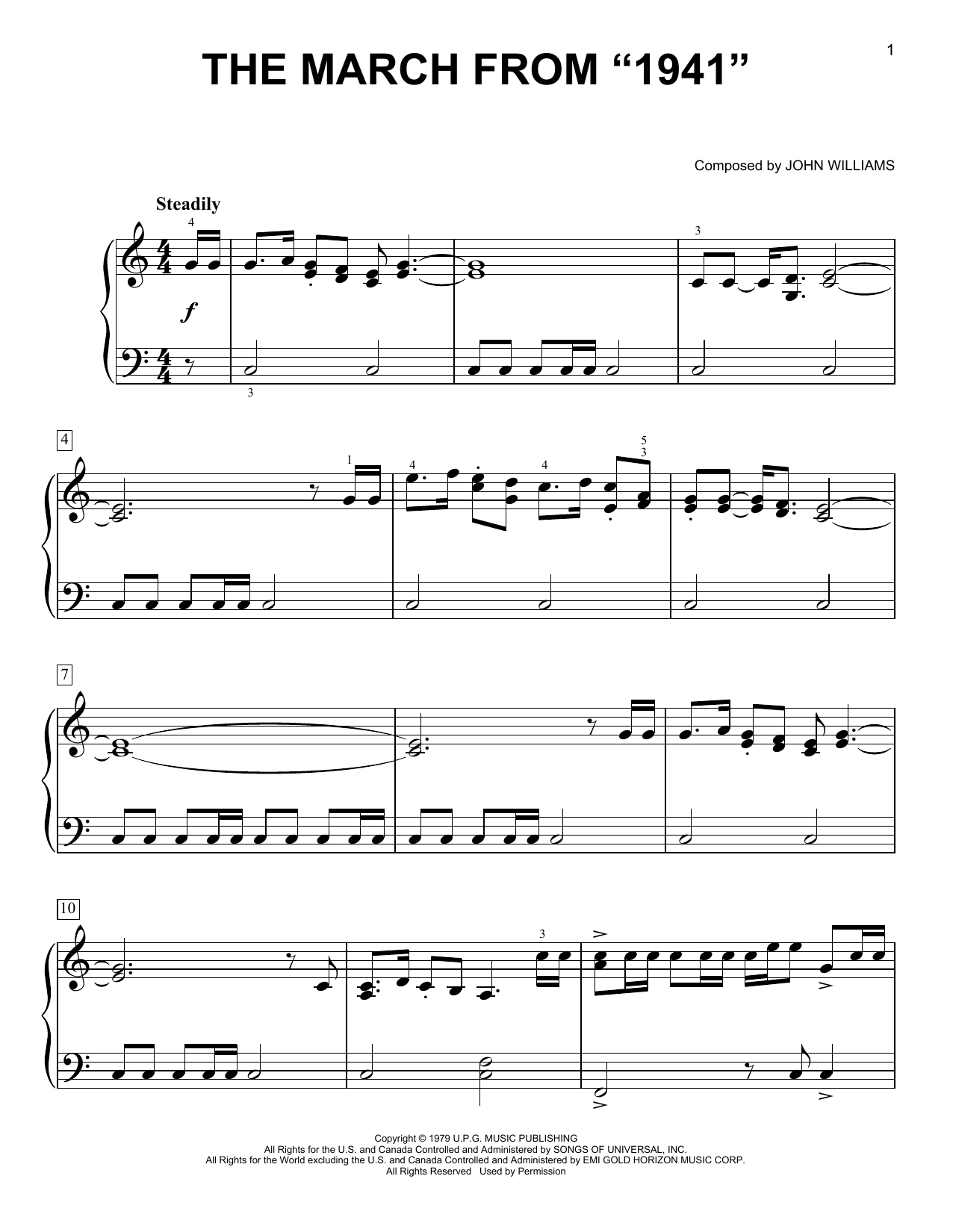 Download John Williams March (from 1941) Sheet Music