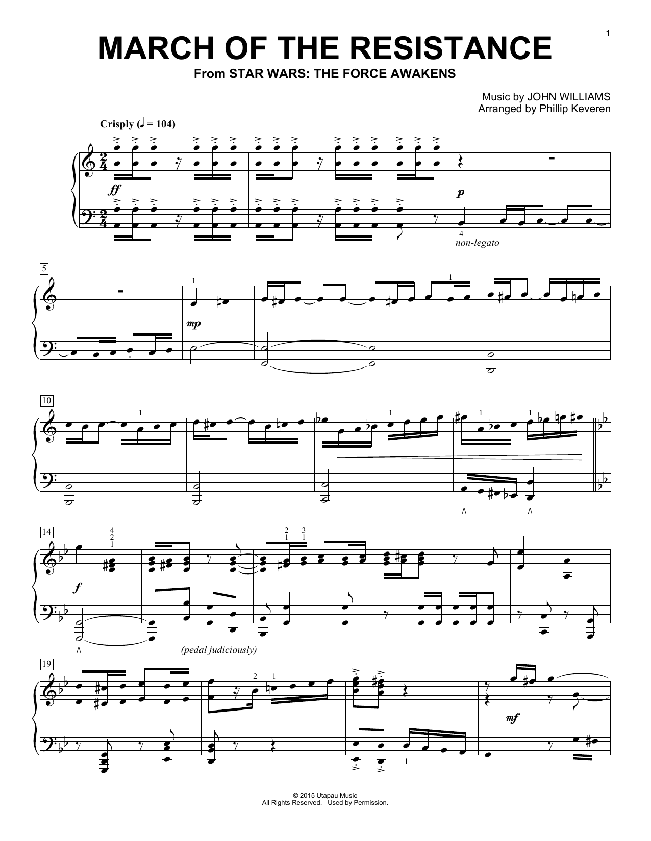Download Phillip Keveren March Of The Resistance Sheet Music