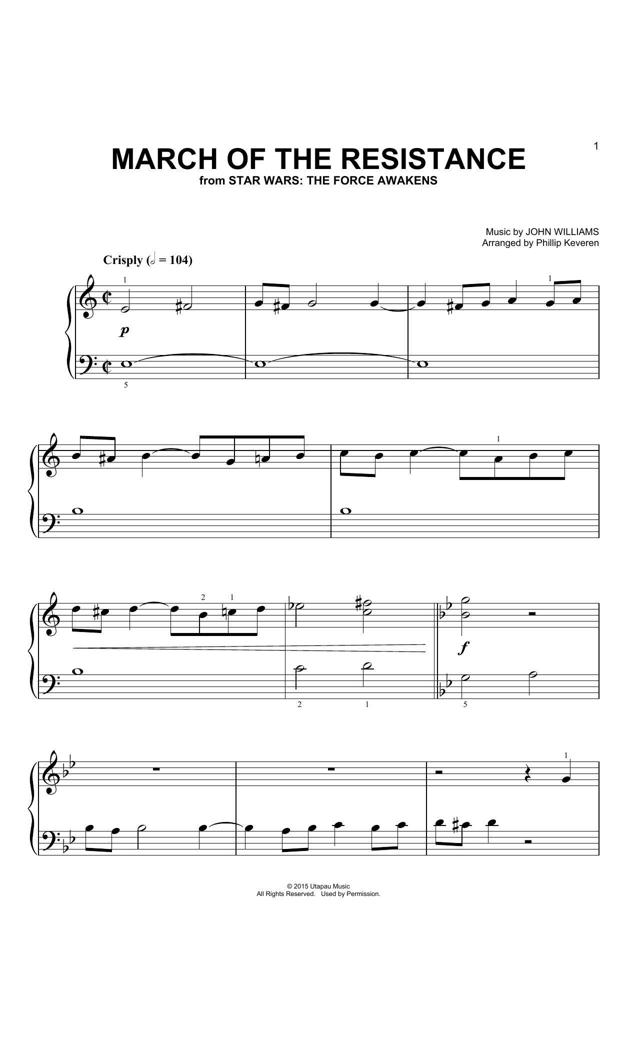 Download John Williams March Of The Resistance (Arr. Phillip K Sheet Music