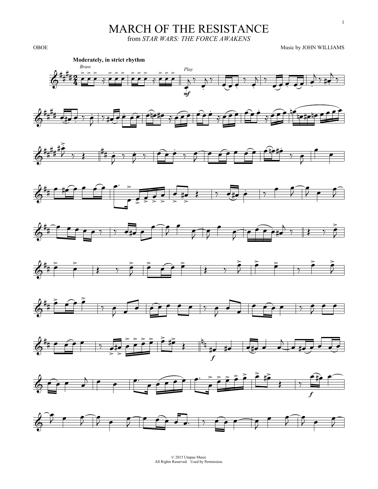 Download John Williams March Of The Resistance (from Star Wars Sheet Music