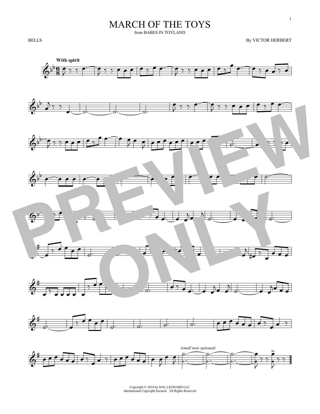Download Victor Herbert March Of The Toys Sheet Music