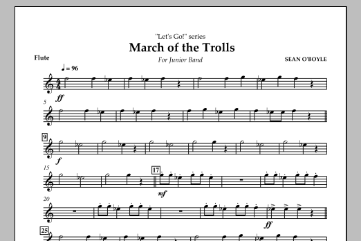 Download Sean O'Boyle March of the Trolls - Flute Sheet Music