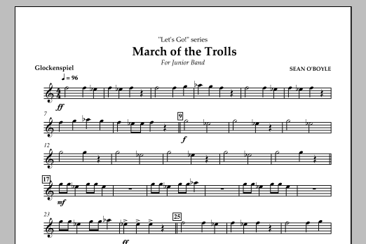 Download Sean O'Boyle March of the Trolls - Glockenspiel Sheet Music