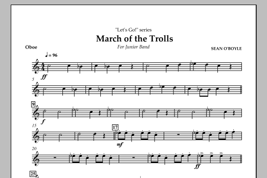 Download Sean O'Boyle March of the Trolls - Oboe Sheet Music