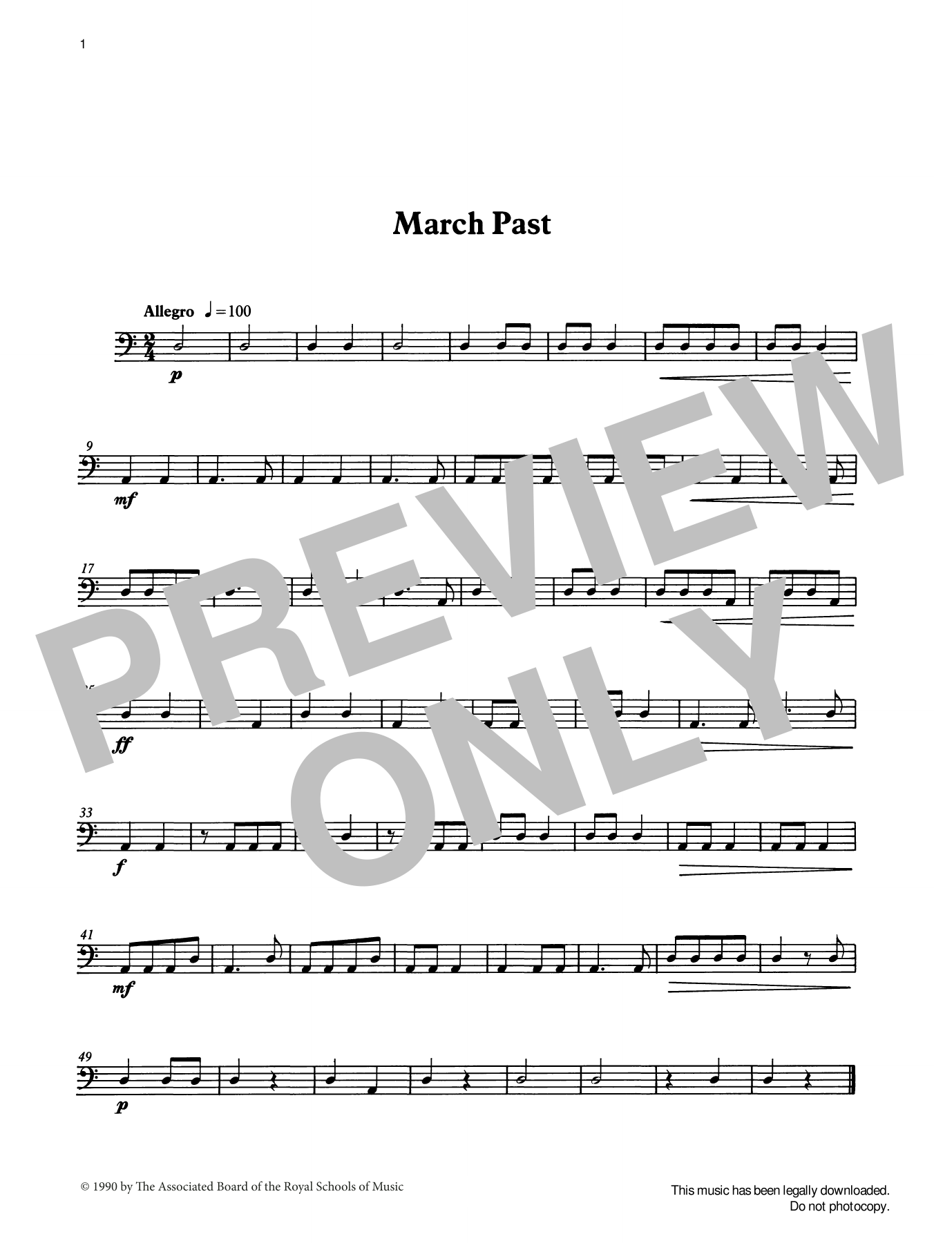 Download Ian Wright March Past from Graded Music for Timpan Sheet Music